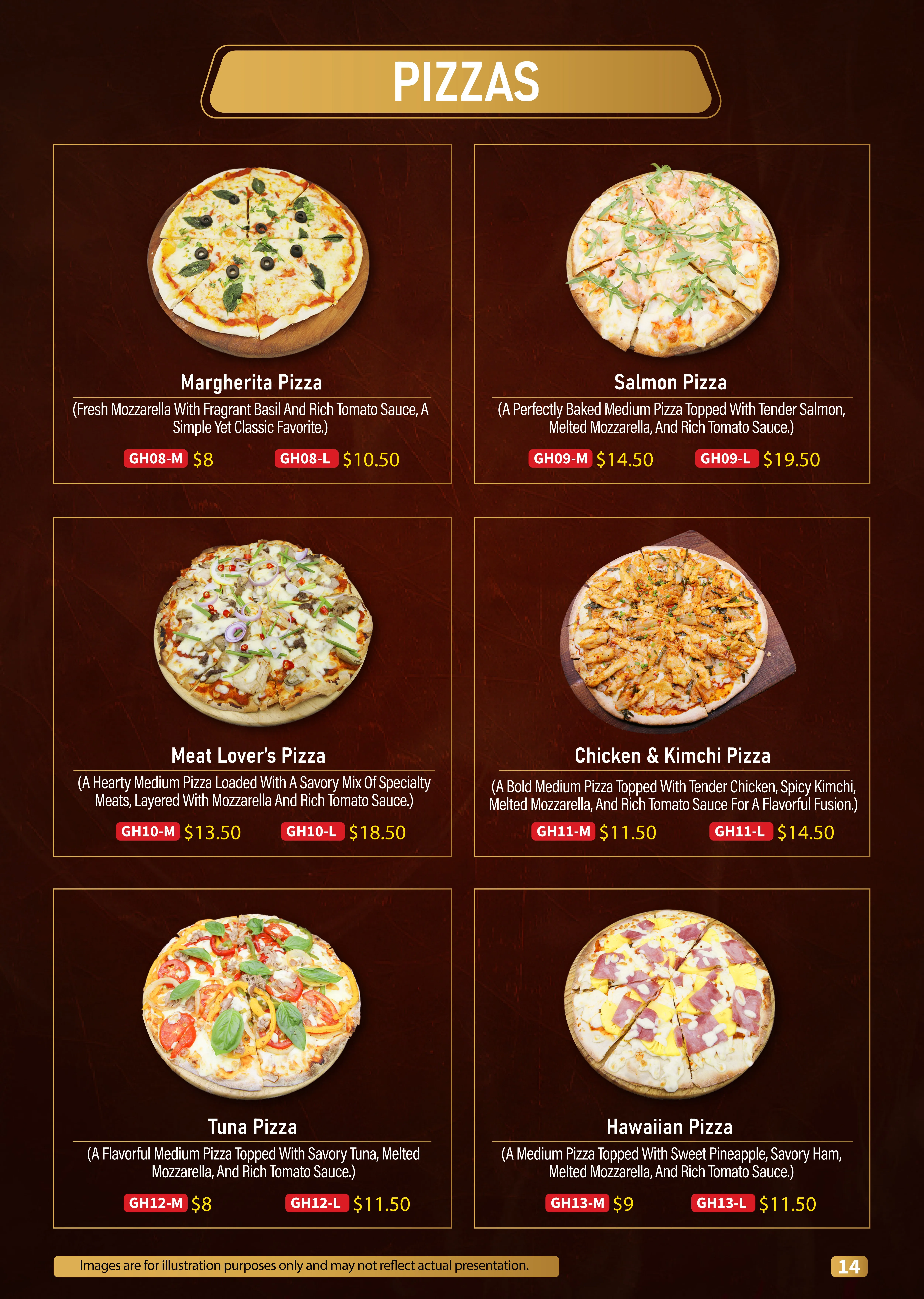 Pizza Selection Menu 2